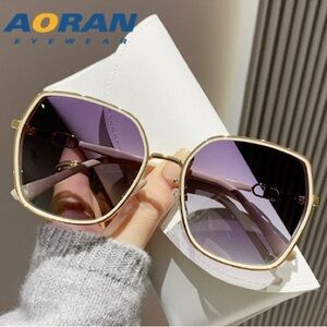 Gold and Purple Women's Sunglasses